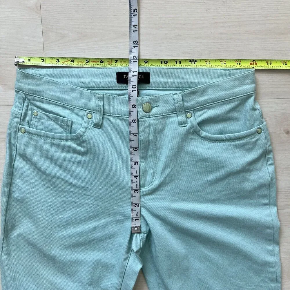 Talbots Pants Women's Sz 6 Flawless Slim Ankle Classic Denim Aqua Blue NWT - Picture 6 of 8